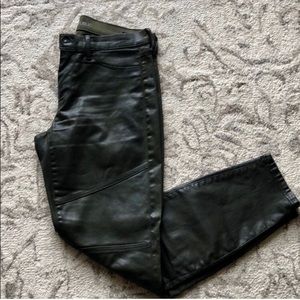 Banana Republic army green pleather pants